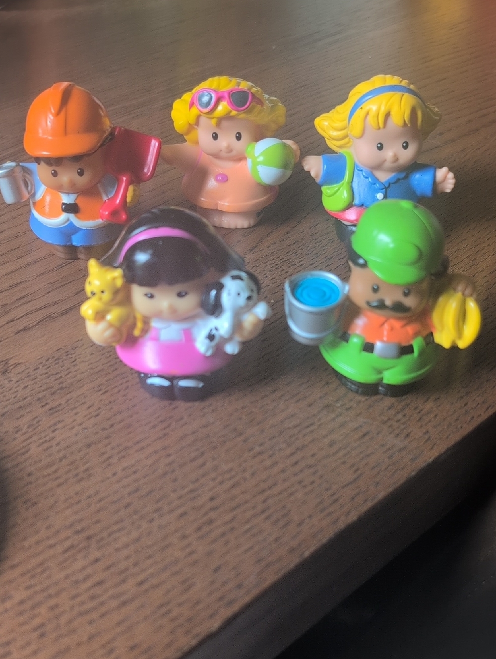Vintage Fisher-Price Little People Lot of 5 - Sonya Lee, Construction, Vacation